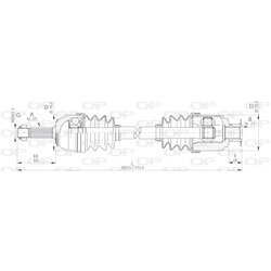 Hnací hriadeľ OPEN PARTS DRS6013.00