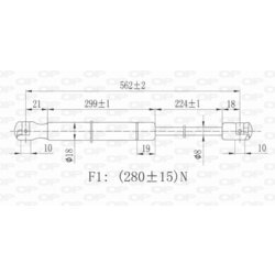 Pneumatická pružina, Batožinový/nákladný priestor OPEN PARTS GSR6048.00 - obr. 1