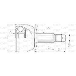 Sada kĺbov hnacieho hriadeľa OPEN PARTS CVJ5123.10