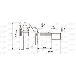 Sada kĺbov hnacieho hriadeľa OPEN PARTS CVJ5149.10