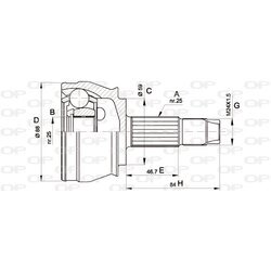 Sada kĺbov hnacieho hriadeľa OPEN PARTS CVJ5239.10