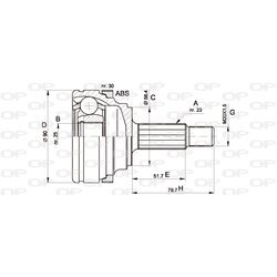 Sada kĺbov hnacieho hriadeľa OPEN PARTS CVJ5332.10