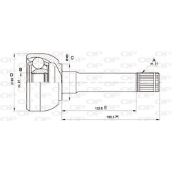 Sada kĺbov hnacieho hriadeľa OPEN PARTS CVJ5562.10