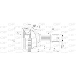 Sada kĺbov hnacieho hriadeľa OPEN PARTS CVJ5626.10