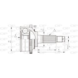 Sada kĺbov hnacieho hriadeľa OPEN PARTS CVJ5686.10