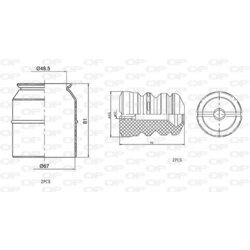 Ochranná sada tlmiča proti prachu OPEN PARTS DCK5085.04