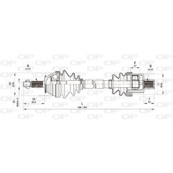 Hnací hriadeľ OPEN PARTS DRS6164.00