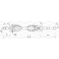 Hnací hriadeľ OPEN PARTS DRS6463.00