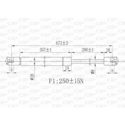 Plynová vzpera, kapota motora OPEN PARTS GSR6217.00