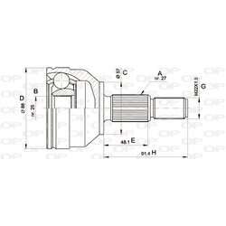 Sada kĺbov hnacieho hriadeľa OPEN PARTS CVJ5202.10