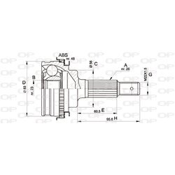 Sada kĺbov hnacieho hriadeľa OPEN PARTS CVJ5337.10