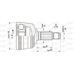 Sada kĺbov hnacieho hriadeľa OPEN PARTS CVJ5353.10