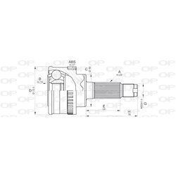 Sada kĺbov hnacieho hriadeľa OPEN PARTS CVJ5570.10