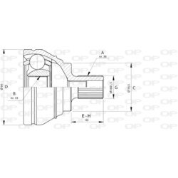 Sada kĺbov hnacieho hriadeľa OPEN PARTS CVJ5722.10