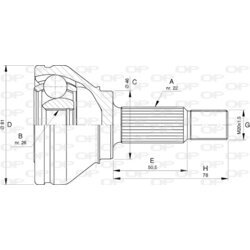 Sada kĺbov hnacieho hriadeľa OPEN PARTS CVJ5760.10