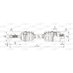 Hnací hriadeľ OPEN PARTS DRS6148.00