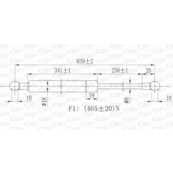 Pneumatická pružina, Batožinový/nákladný priestor OPEN PARTS GSR6132.00 - obr. 1