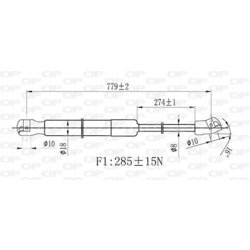 Plynová vzpera, kapota motora OPEN PARTS GSR6460.00