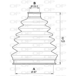 Manžeta hnacieho hriadeľa - opravná sada OPEN PARTS SJK7132.00 - obr. 1