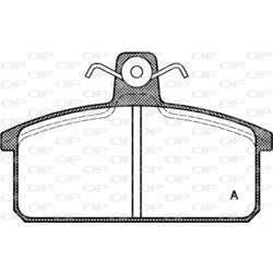 Sada brzdových platničiek kotúčovej brzdy OPEN PARTS BPA0128.00