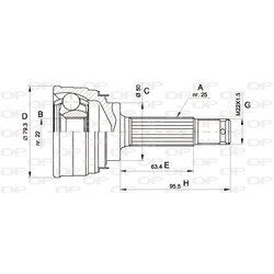 Sada kĺbov hnacieho hriadeľa OPEN PARTS CVJ5043.10