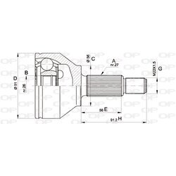 Sada kĺbov hnacieho hriadeľa OPEN PARTS CVJ5437.10