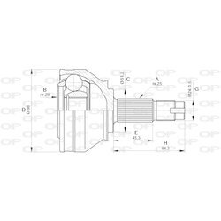 Sada kĺbov hnacieho hriadeľa OPEN PARTS CVJ5438.10