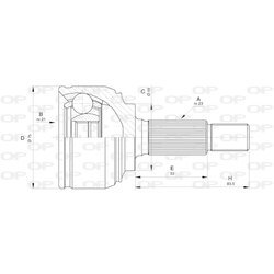 Sada kĺbov hnacieho hriadeľa OPEN PARTS CVJ5520.10