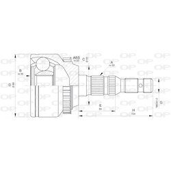 Sada kĺbov hnacieho hriadeľa OPEN PARTS CVJ5655.10