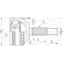 Sada kĺbov hnacieho hriadeľa OPEN PARTS CVJ5743.10