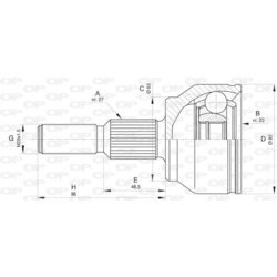 Sada kĺbov hnacieho hriadeľa OPEN PARTS CVJ5812.10