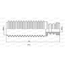 Ochranná sada tlmiča proti prachu OPEN PARTS DCK5104.02