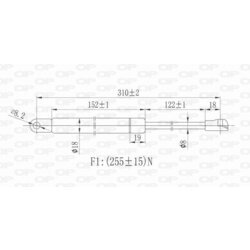 Plynová vzpera pre zadné sklo OPEN PARTS GSR6119.00