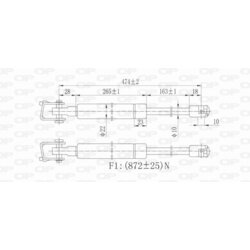 Pneumatická pružina, Batožinový/nákladný priestor OPEN PARTS GSR6362.10 - obr. 1