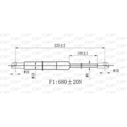 Plynová vzpera, kapota motora OPEN PARTS GSR6448.00