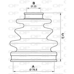 Manžeta hnacieho hriadeľa - opravná sada OPEN PARTS SJK7069.00 - obr. 1