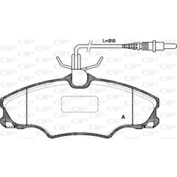 Sada brzdových platničiek kotúčovej brzdy OPEN PARTS BPA0603.04