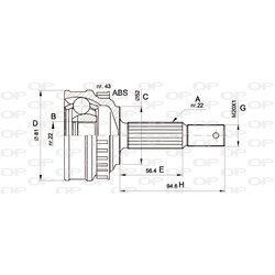 Sada kĺbov hnacieho hriadeľa OPEN PARTS CVJ5054.10