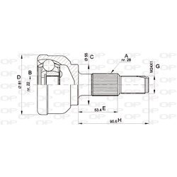 Sada kĺbov hnacieho hriadeľa OPEN PARTS CVJ5124.10