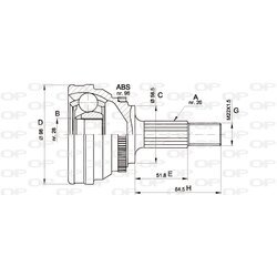 Sada kĺbov hnacieho hriadeľa OPEN PARTS CVJ5203.10