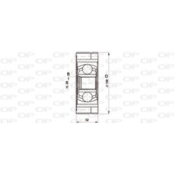 Sada kĺbov hnacieho hriadeľa OPEN PARTS CVJ5422.20