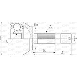 Sada kĺbov hnacieho hriadeľa OPEN PARTS CVJ5731.10