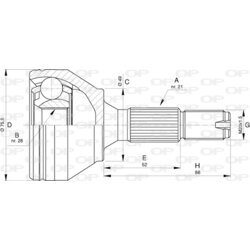 Sada kĺbov hnacieho hriadeľa OPEN PARTS CVJ5745.10