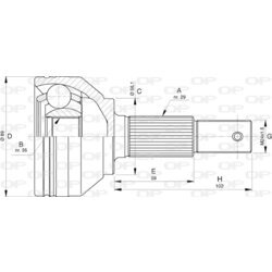 Sada kĺbov hnacieho hriadeľa OPEN PARTS CVJ5754.10