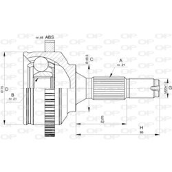 Sada kĺbov hnacieho hriadeľa OPEN PARTS CVJ5764.10