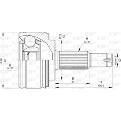 Sada kĺbov hnacieho hriadeľa OPEN PARTS CVJ5769.10