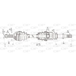 Hnací hriadeľ OPEN PARTS DRS6343.00