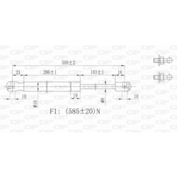 Pneumatická pružina, Batožinový/nákladný priestor OPEN PARTS GSR6114.00 - obr. 1