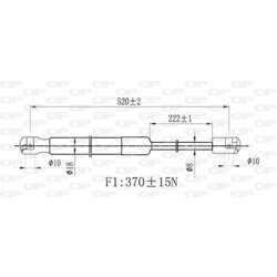 Pneumatická pružina, Batožinový/nákladný priestor OPEN PARTS GSR6441.00 - obr. 1