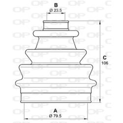 Manžeta hnacieho hriadeľa - opravná sada OPEN PARTS SJK7048.00 - obr. 1